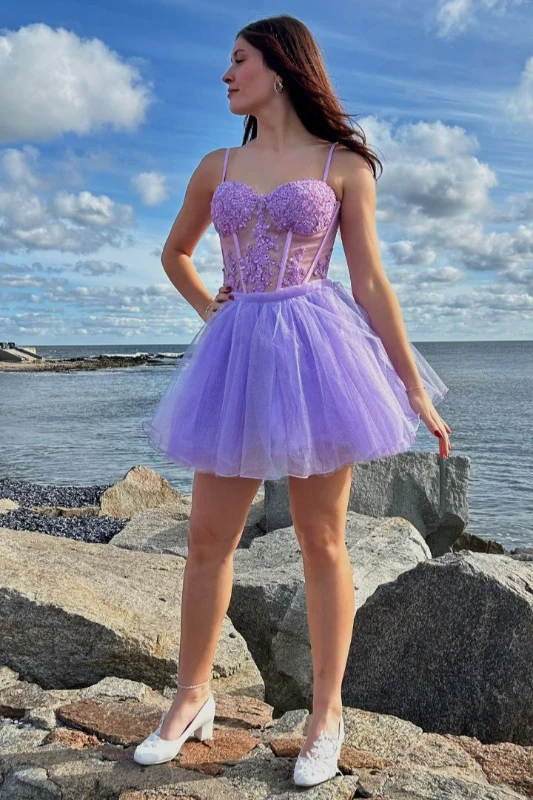 Vestido Satén, tul glitter, encaje Espalda ajustable con lazo